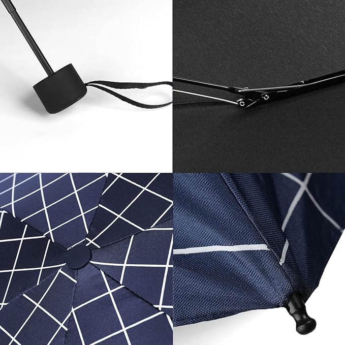 GAOYAING Compact Travel Umbrella with Case Sun&Rain Lightweight Small and Compact Suit for Pocket