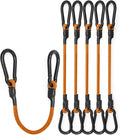 8 Pcs 72 Inch Heavy Duty Carabiner Bungee Cord Outdoor with 190 Lbs Max Break Strength, Bungee Straps with Upgraded Carabiner Hooks for Luggage Rack, Cargo, Hand Carts, Bike, Camping, etc (Orange)