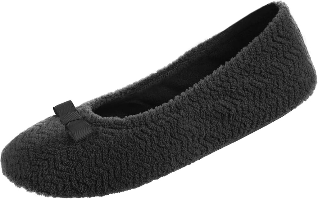 Isotoner Women's Chevron Non-Slip Ballerina Slipper