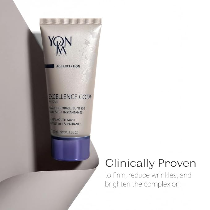 Yonka Excellence Code Masque | Anti-Aging Face Mask and Overnight Sleep Treatment with Hyaluronic Acid | Lift and Firm Skin | Paraben-Free | 1.83 oz
