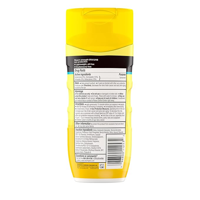 Neutrogena Sunscreen Lotion Beach Defense SPF 50, Face and Body Sunscreen, Hawaii Reef Act 104 Compliant, Octinoxate & Oxybenzone Free, Oil Free, Fast Absorbing Sun Care, 6.7 fl oz (Pack of 2)