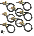 Master Lock Keyed Alike Python Trail Camera Adjustable Camouflage Cable Locks w/16 Keys, 8418KA-8 CAMO 8-Pack