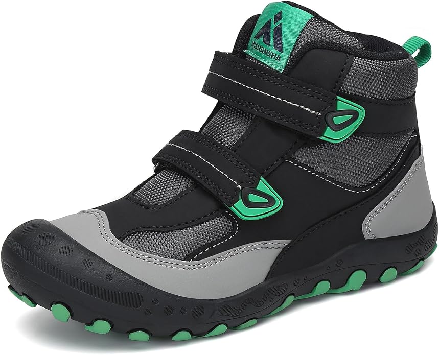 Mishansha Kids Water Resistant Hiking Boots, Boys Girls Anti Collision Anti-Skid Athletic Outdoor Adventure Trekking Shoes