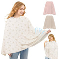 Basumee Nursing Cover for Breastfeeding Breathable Mesh 360 Full Privacy Nursing Wrap Multi-Use Breast Feeding Covers for Women Moms Feeding Essentials, Beige Branches, 1 Pack