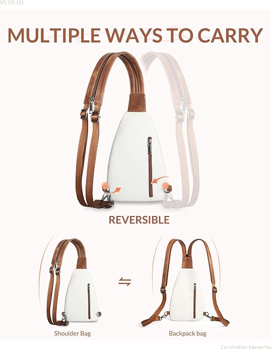 SYTRAH Anti Theft Sling Bag for Women, RFID Crossbody Purses Convertible Sling Backpack, Cross Body Purse Chest Bag