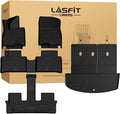 LASFIT Floor Mats & Backrest Mats & Cargo Mat for Hyundai Palisade 7/8 Seats 2026 (Only Fit Hybrid, Not Fit Gas), All Weather TPE Custom Fit Floor Liners Full Set Car Mats Accessories, Black
