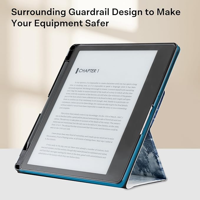 CoBak Stand Case for Kindle Scribe - Premium Folio Leather Cover with Pen Holder, Auto Sleep/Wake - Compatible with 10.2 Inch Kindle Scribe (2022/2024 Release)