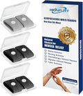 Hionfurt Motion Sickness Bands Anti Nausea Wristband for Adult and Kids Morning Sickness Relief for Pregnant Women Acupressure Nausea Relief for Car, Sea, Air Sickness - 3 Pairs Gray, Black, Black