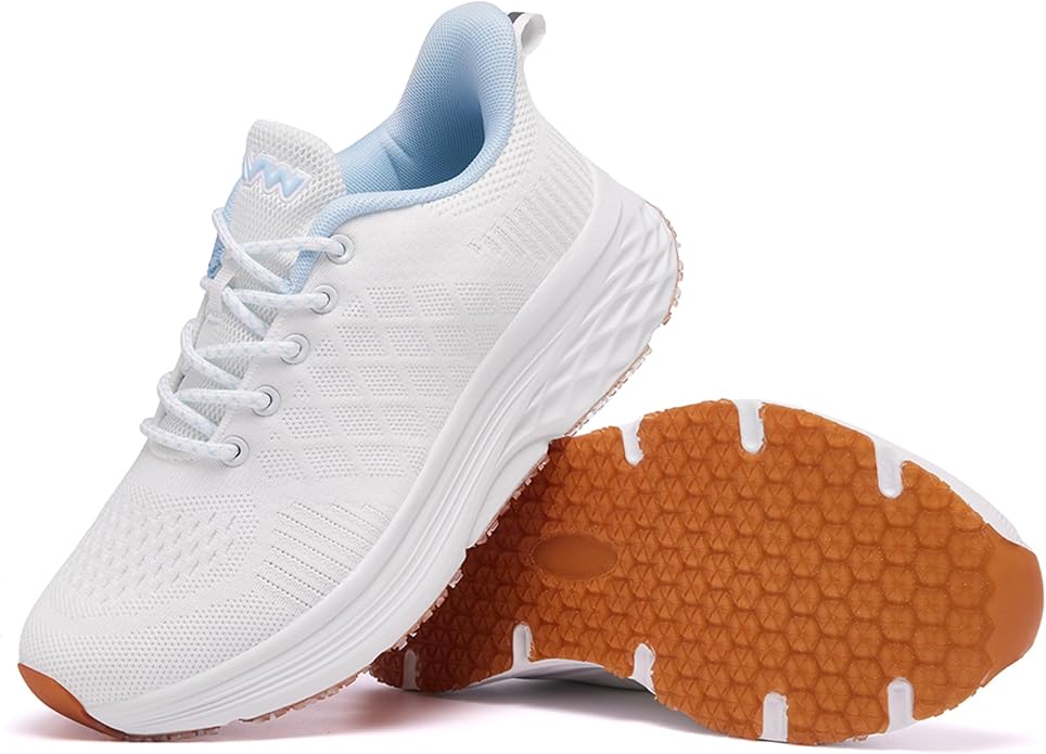 AVW Womens Non Slip Work Shoes Water Resistant Walking Sneakers Food Service Chef Kitchen Shoes