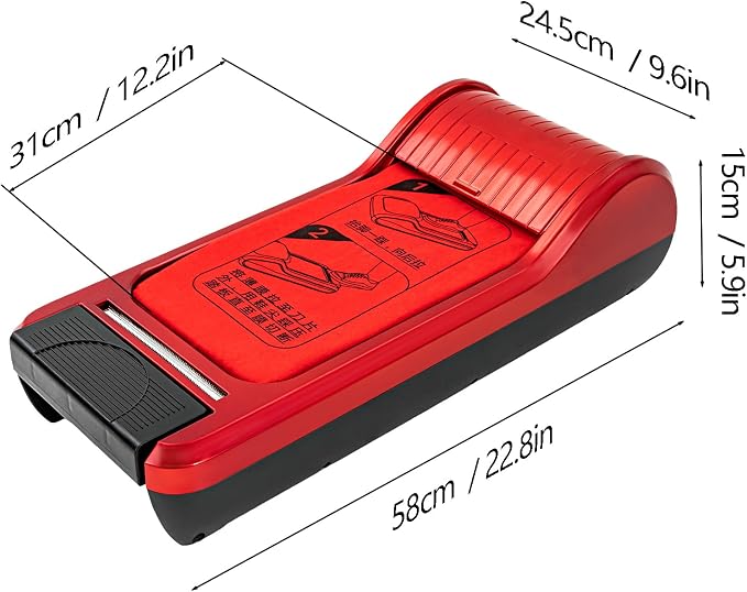 Automatic Shoe Covers Dispenser Machine,Foot-operated Shoe Film Machine with 1 Rolls Disposable Covers Non-slip Waterproof Shoe Wrapping Machine for Home, Offices, Factories,Shop,Red