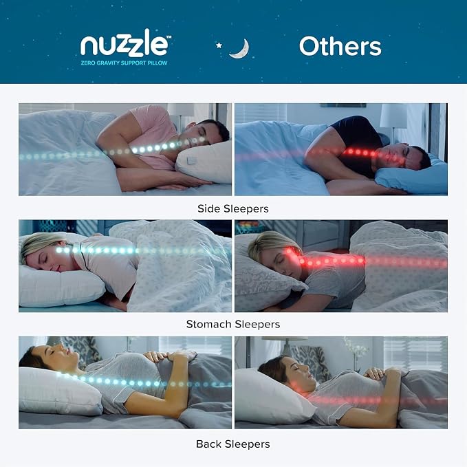 Nuzzle Cooling Adjustable Pillow for Side Sleepers,Queen Size Bed Pillow 4 Pack – Hotel Luxury Neck Support, Height Adjust Soft Sleeping Pillow for Back, Stomach or Side Sleepers-Home Gift