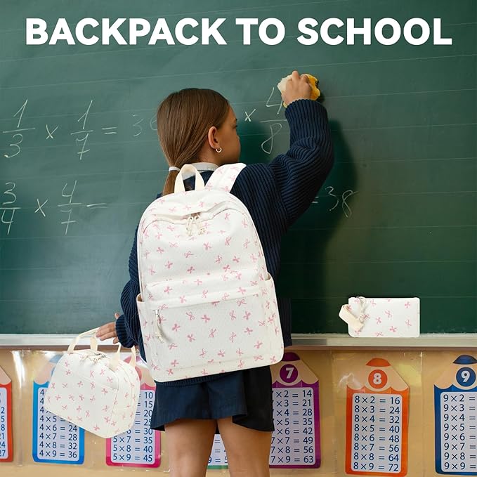LEDAOU Backpack for Girls School Bag Kids Bookbag Teen Backpack Set Daypack with Lunch Bag and Pencil Case | Kids, Bookbag, Daypack, with Lunch Bag, and Pencil Case