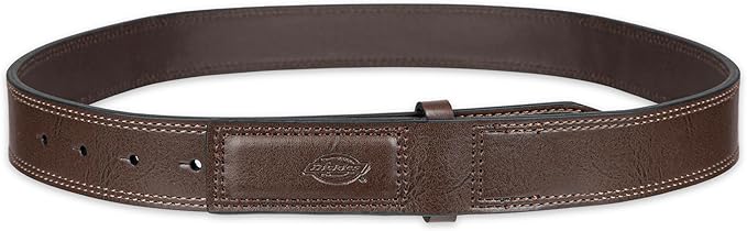 Dickies Men's Dickies Unisex Leather Mechanic No-Scratch Work Belt - Buckleless, Snap-On Belt
