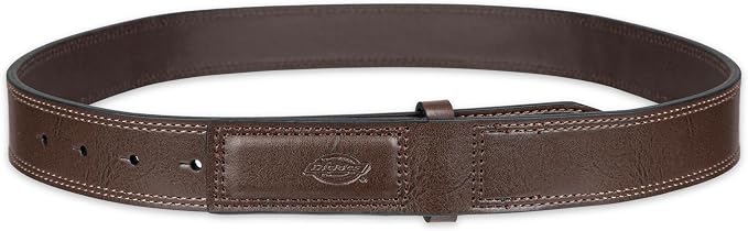 Dickies Men's Dickies Unisex Leather Mechanic No-Scratch Work Belt - Buckleless, Snap-On Belt
