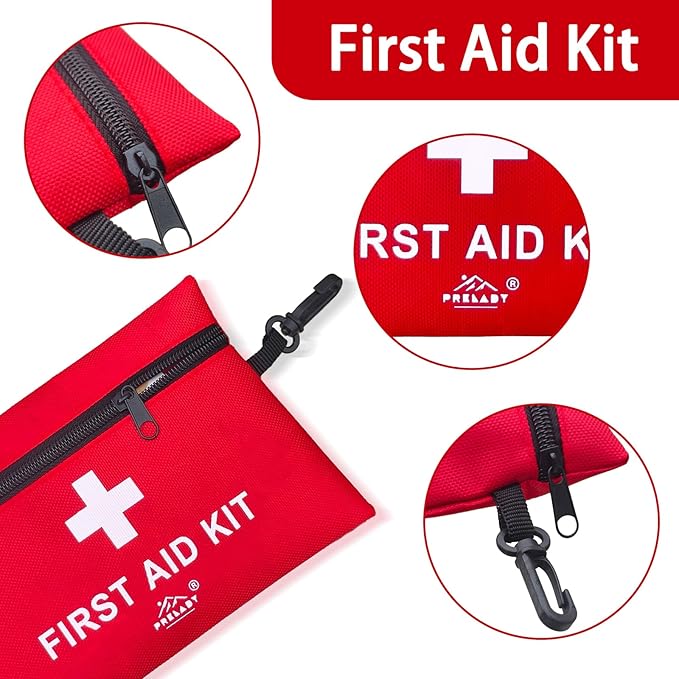 152 Piece Small First Aid Kit, Travel Size First Aid Kit TSA Approved, Mini Forst aid kit for Home, Car, Travel, Camping, Truck, Sports, Office, Hiking Med Kit for Backpack;