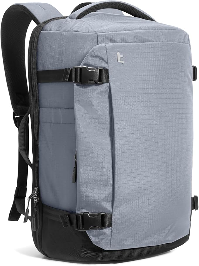 tomtoc Travel Backpack 40L, TSA Friendly Flight Approved Carry-on Luggage Hand Water-resistant Lightweight Business Rucksack, Durable Large Weekender Bag Daypack Fits 17.3 Inch Laptop