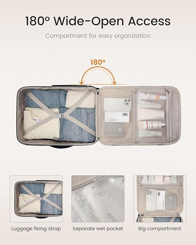 LOVEVOOK 50L Travel Backpack for Women & Men, Airline Approved Carry On Luggage with 3 Packing Cubes, TSA Overnight Bags, Waterproof Personal Item Bag, Weekender Essentials Backpacks fits 17" Laptop