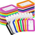 Kigeli 200 Pcs Luggage Tags Bulk, Suitcases Backpack Baggage Name Tags with ID Card for Travel Wedding Back to School
