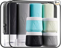 INSFIT travel bottles for toiletries 8 Pack, Leak proof Travel Size Toiletries Containers with toiletry bag, Squeezable Silicone Bottles & Cream Jars, Travel Essentials BPA-Free kit for Shampoo