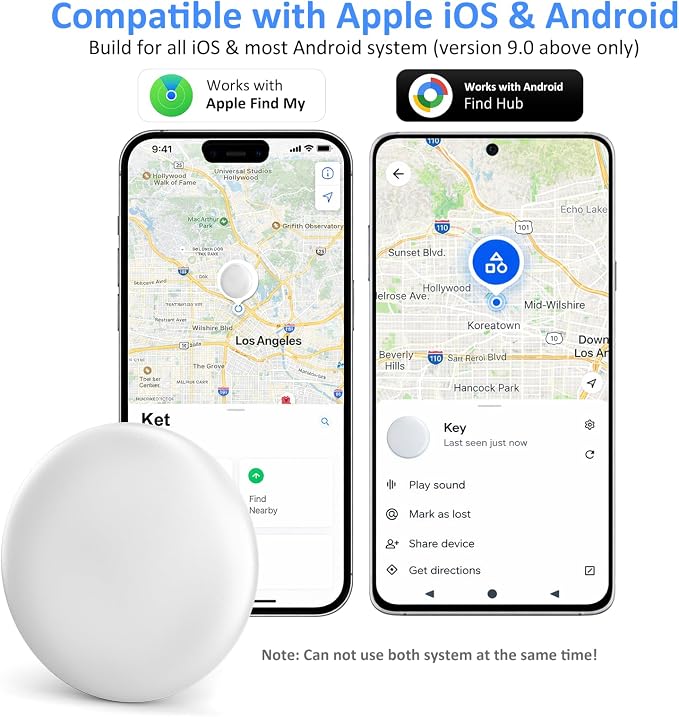 Smart Tracker Tags –Bluetooth Item Finder for iOS & Android | Works with Apple Find My & Android Find My Device, Luggage Tracker for Keys, Wallet, Backpack & Suitcase, Anti-Lost Tag (1, White)