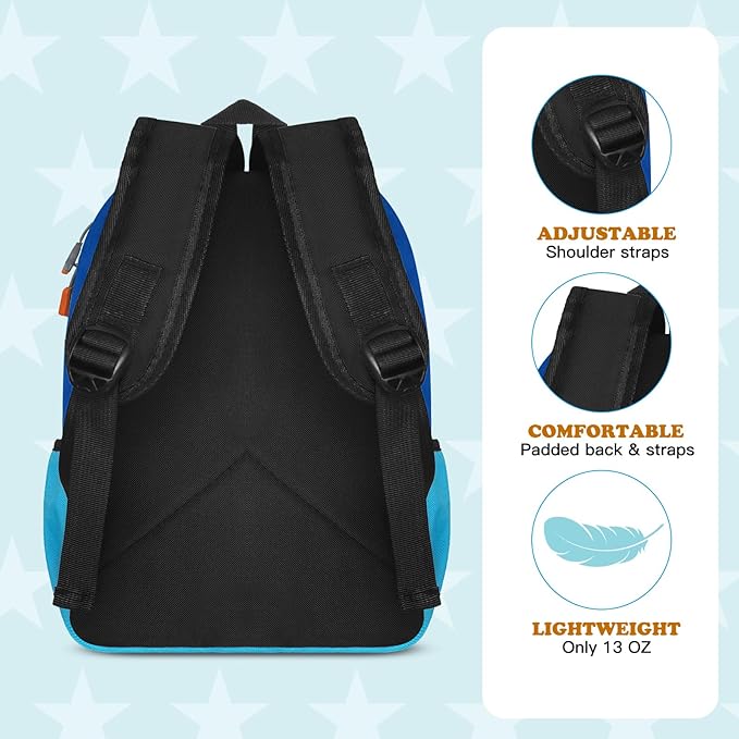 AZKAQA Little Kids Backpack for Girls Boys - Toddler Preschool Backpack School Bag Cute Kindergarten Backpack for Aged 3-6, Treasure Blue Sky Blue