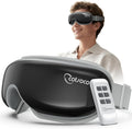 Cotsoco Eye Massager with Heat, Remote, and Compression, Adjustable Foldable Sleep Mask for Relaxing Eyes and Better Sleep, Migraine Relief Device, Birthday Gifts for Women Men Her Him-Black
