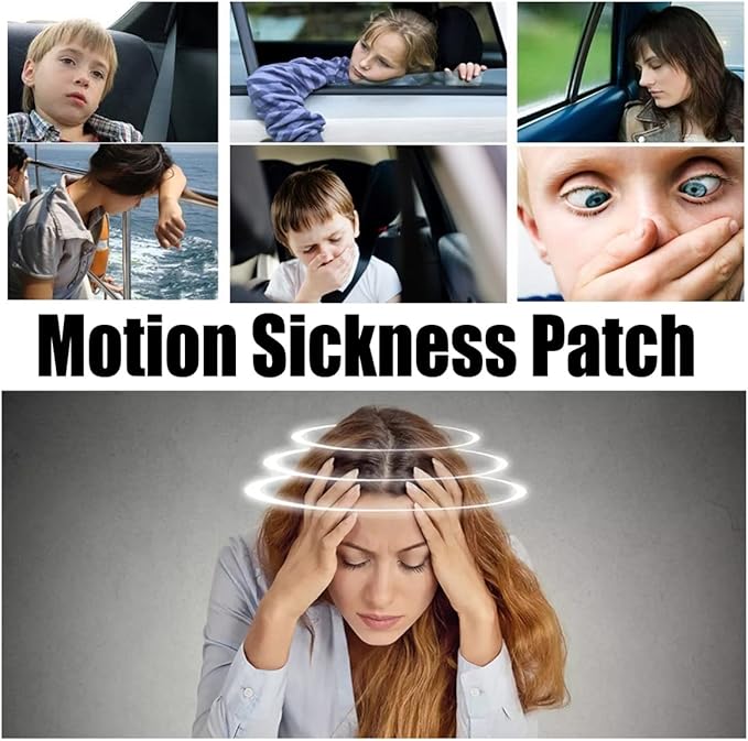 (2026 New) Motion Sickness Patches Non-Drowsy, 100% Natural Motion Sickness Patch(Efficient– Lasts 72 Hours)-for Car Airplane Ship Altitude Sickness(Travel Essentials)-for Adults and Kids(40 Count)