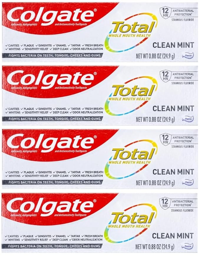 Colgate Total Clean Mint Toothpaste 0.88 oz ( Pack of 4)