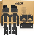 LASFIT Floor Mats & Backrest Mats & Cargo Mat for Kia Carnival Hybrid 8-Seat 2026 2025 (Not Fit Gas), All Weather TPE Custom Fit Floor Liners with Car Trunk Mat, Full Set Accessories, Black
