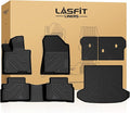 LASFIT Floor & Cargo & Seatback Mats for Kia Sportage 2026 2025 2024 2023 (Only Fit Gas, Not Fit Hybrid), All Weather TPE Custom Fit Floor Liners with Full Set Car Mats & Trunk Mats Accessories, Black
