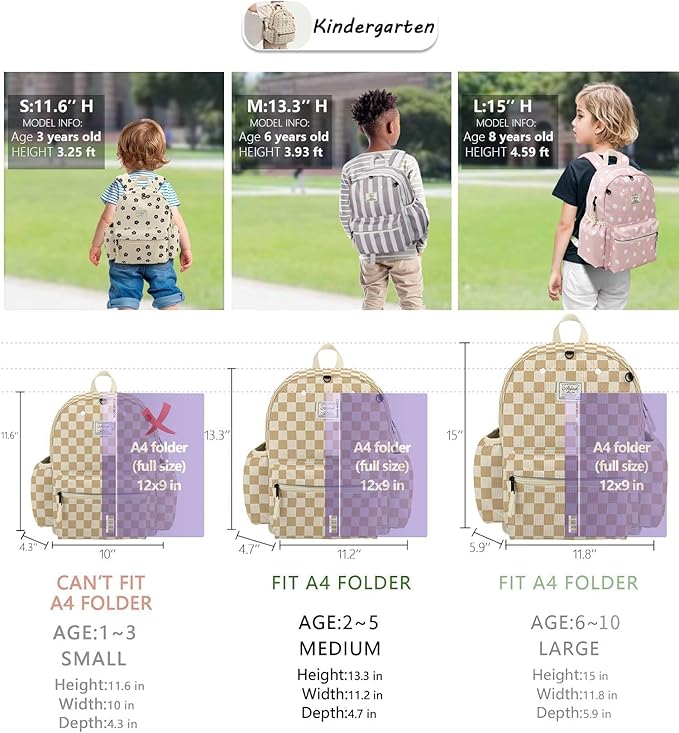 atgark Corduroy Toddler Backpack for Boys 2-5: Preschool Backpack for Boys Girls - Cute Kids Backpack for Boys 13.5" H Fit Folder | Cute Kids Backpack, for Boys, Fit Folder