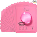 VIABEAUTY 12 Pack of Collagen Face Mask with Ceramides - Rejuvenating Facial Sheet Mask, Reduce Wrinkles & Fine Lines - Face Masks Skincare Moisturizing Collagen Mask for All Skin Types