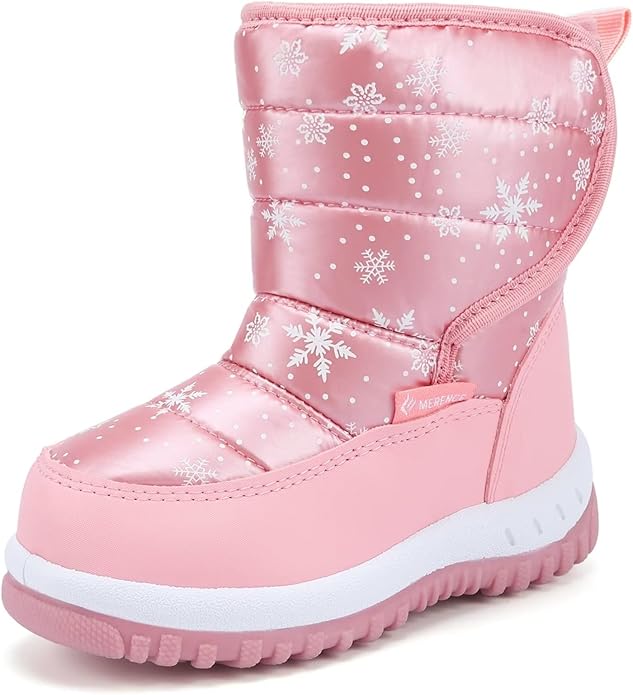 CIOR Winter Snow Boots for Boy and Girl Outdoor Waterproof with Fur Lined(Toddler/Little Kids)