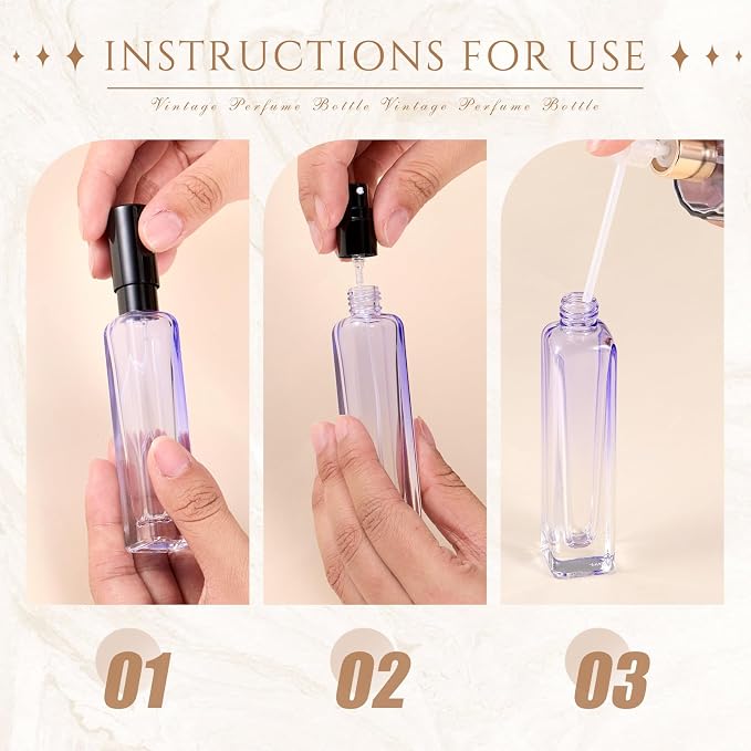 Domensi 30 Pcs 10/15/20/30 ml Perfume Travel Refillable Glass Bottles Spray Bottle Perfume Atomizer for Cologne Dispenser Leak-proof Fragrance Bottles Atomizer Pump Kit (15 ml,Fresh Color)