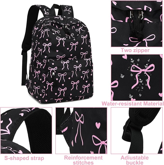LEDAOU Backpack for Girls School Bag Kids Bookbag Teen Backpack Set Daypack with Lunch Bag and Pencil Case | Kids, Bookbag, Daypack, with Lunch Bag, and Pencil Case