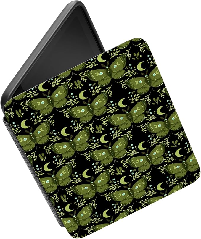 Casely Kindle Case | Mystic Moths | Green Twilight | Compatible with 7” Kindle Colorsoft and 7” Kindle Paperwhite (12th Gen 2024 Models)