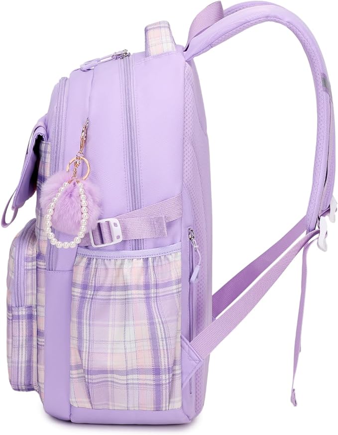 MUSEVOS Girls Backpack, Ideal School Backpack for Girls from Elementary to Teen Years, Kawaii Bookbag Cute Large Capacity
