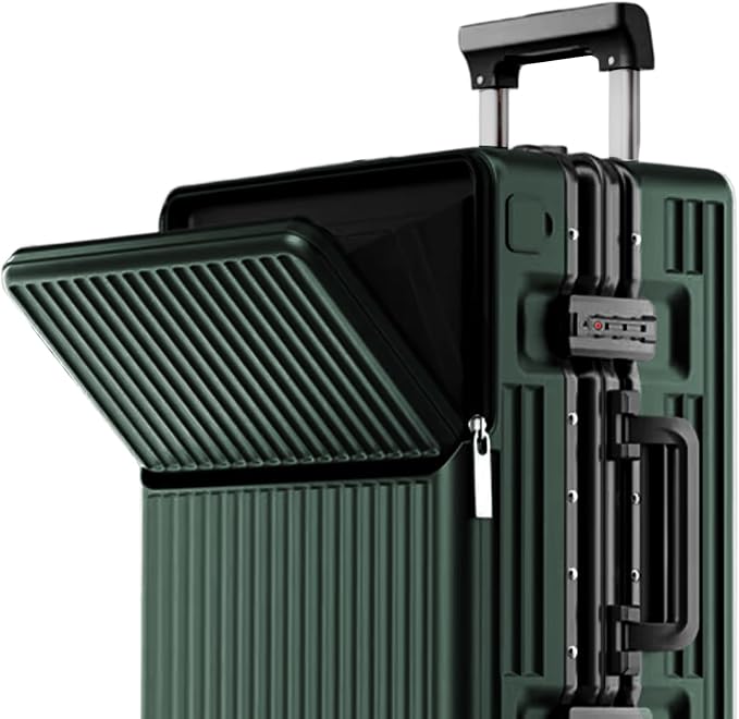 Carry on suitcase Zipperless Luggage,Polycarbonate Aluminum Hard Shell, Expandable Carry-On Suitcase with Spinner Wheels, 26 Inch Cabin