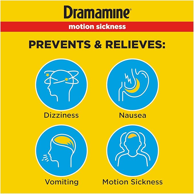 Dramamine Motion Sickness Family Pack | kid's Chewable Tablets & Original Formula