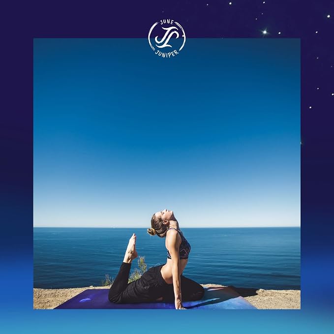 June & Juniper Travel Yoga Mat Foldable Lightweight - Thin Light Non-Slip Travel Yoga Mat Eco