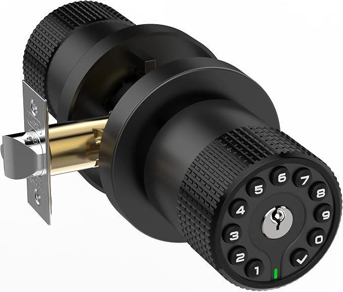 BOTHSTAR Keypad Door Knob with Key,Keyless Entry Door Lock, Code Locks Door Knob, Auto Lock,50 User Code, for Home,Office,Hotel,Bedroom,Garage,Not Deadbolt