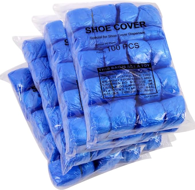 Automatic Shoe Cover Refills for Shoe Cover Dispenser/100PCS(50pairs) T-type Buckle Shoe Covers/Shoe covers for Automatic Shoe Cover Machine/Disposable Shoe Covers, Size for US 6 to 14