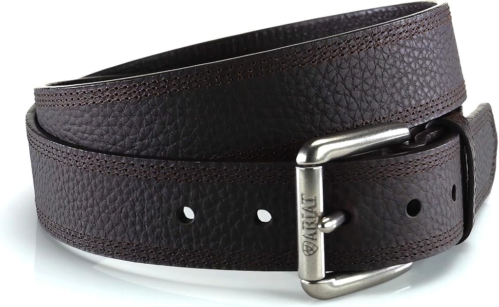 ARIAT Men's Triple Row Stitch Belt with Removable Roller Buckle