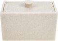 Zerodeko Cotton Swabs Storage Case Lid Compartment Cotton Pad Organizer for Bathroom Premium Quality Container Space-saving Design for Tidy Organization