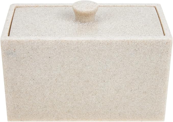 Zerodeko Cotton Swabs Storage Case Lid Compartment Cotton Pad Organizer for Bathroom Premium Quality Container Space-saving Design for Tidy Organization