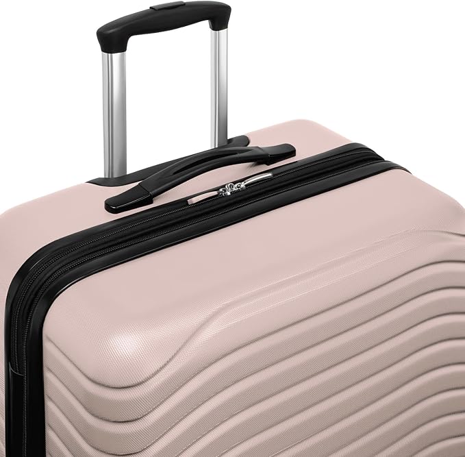 Everest Expandable Hardsided Spinner (Pink, 3 Piece Set (28", 24", 20"))