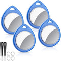 Air Tracker Tags-4 Pack Blue, 5.3 Bluetooth Tracker Work with Apple Find My (iOS Only), 100dB Sound, Smart Tag with Keychain/Lanyard, Item Finder for Luggage/Key/Suitcase, Replaceable Battery.