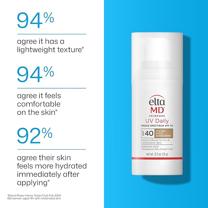 EltaMD UV Clear Tinted Face Sunscreen, SPF 46 Oil- Free Tinted Moisturizer with Zinc Oxide, Dermatologist Recommended Sunscreen, 0.5 oz Pump