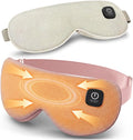 Cordless Heated Eye Mask with 1500mAh Large Battery, 4 Heat Levels & 100% Blackout for Dry Eyes Relief, Fast Heating Eye Heating Pad with 2 Washable Covers for Sleep, Travel, MGD, Blepharitis