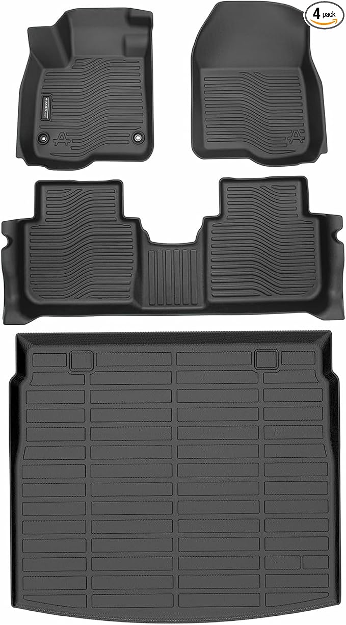 Auxko All Weather Floor Mats Upper Cargo Mat Fit for Honda CR-V 2023 2024 2025 2026(Include Hybrid) TPE Rubber Liners CRV Accessories Odorless Anti-Slip Floor Mats Cargo Mat for Upper Position